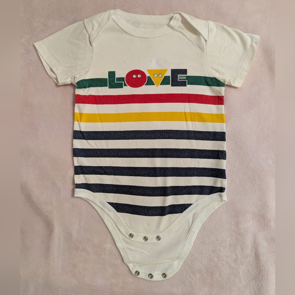 HBC Stripes Bodysuit 18-24 Months Like New